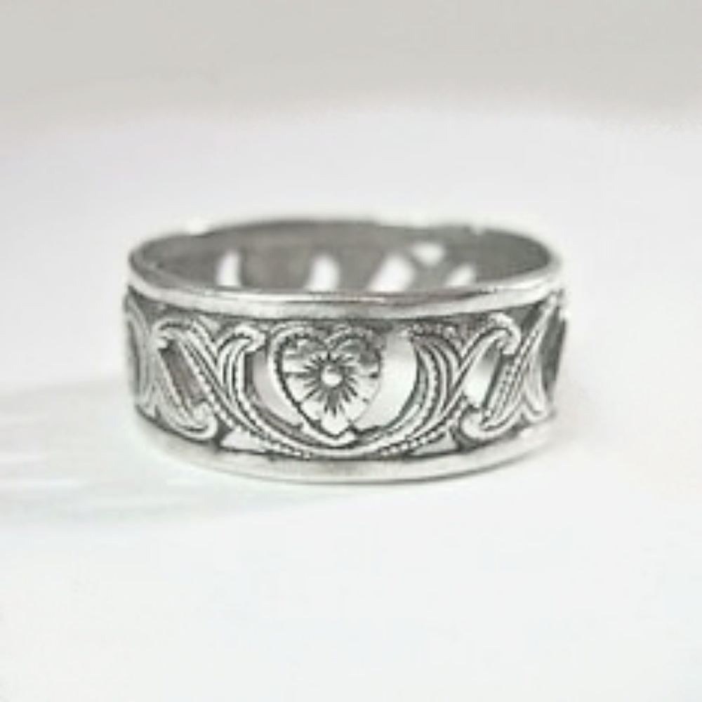 VINTAGE UNCAS Art Deco Sterling Silver Band